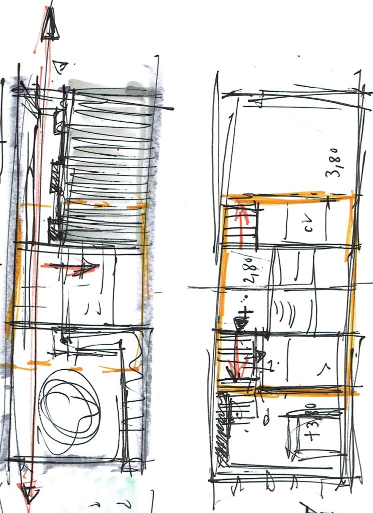 Croquis gîte, Billom (63) par Cot A Cot Architecture d'intérieur.