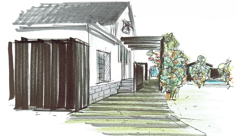 Traitement de l'entrée par Cot A Cot Architecture d'intérieur.